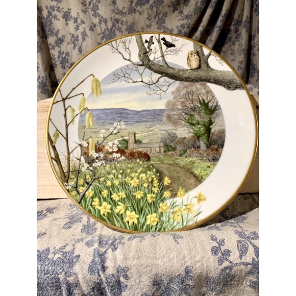 Vintage Ltd Ed Collectors Plate A Country Church in March by Peter Banett - Picture 1 of 6